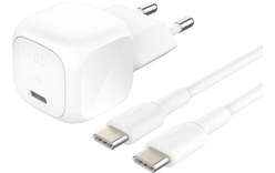 Chargeur USB-C 20 W - Belkin BoostCharge Compact + câble USB-C - Blanc