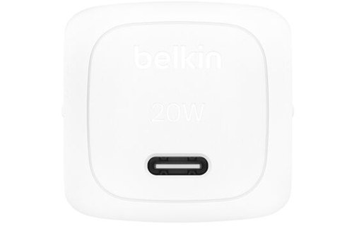 Chargeur USB-C 20 W - Belkin BoostCharge Compact - Blanc