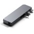 Hub pour MacBook USB C vers USB-C PD, Ethernet, 2 USB + USB-C, Jack Satechi Gris