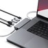 Hub pour MacBook USB C vers USB-C PD, Ethernet, 2 USB + USB-C, Jack Satechi Gris