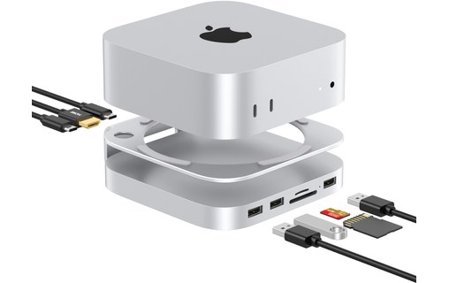 Station d'accueil USB-C pour Mac mini M4 avec slot SSD M.2 NVMe