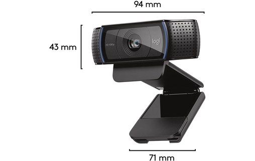 Webcam Logitech HD Pro C920 1080p - Noire