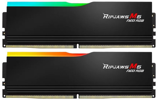 Mémoire RAM G.SKILL Ripjaws M5 Neo RGB 96 Go (2 x 48 Go) DDR5 6000 MHz CL30