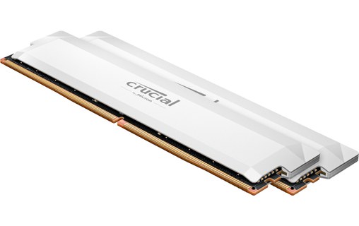 Mémoire RAM Crucial Pro OC White 64 Go (2 x 32 Go) DDR5 U-DIMM 6000 MHz