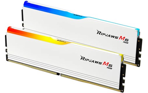Mémoire RAM G.SKILL Ripjaws M5 RGB Blanc 32 Go (2 x 16 Go) DDR5 4800 MHz