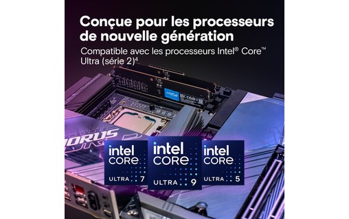 Mémoire RAM Crucial 32 Go (2 x 16 Go) DDR5 U-DIMM - CT2K16G64C52CU5