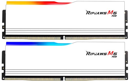 Mémoire RAM G.SKILL Ripjaws M5 RGB Blanc 32 Go (2 x 16 Go) DDR5 4800 MHz