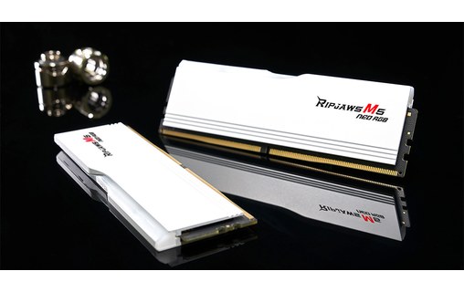 Mémoire RAM G.SKILL Ripjaws M5 Neo RGB 64 Go (2 x 32 Go) DDR5 6000 MHz - Blanc