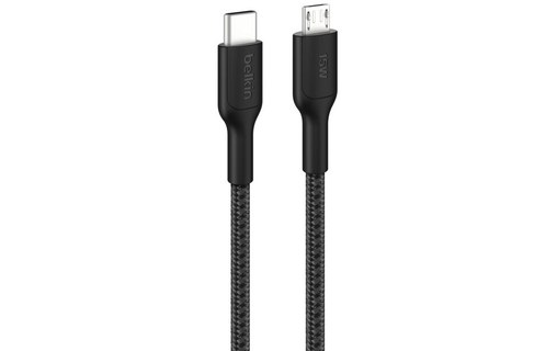 Câble Belkin BoostCharge Pro USB-C vers micro-USB-A - 1 m - Noir