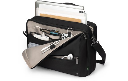Sacoche Dicota Top Traveller Dual FIVE pour ordinateur portable 16" - Noire