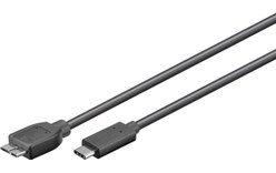 Câble Goobay micro-USB-B vers USB-C 5 Gbit/s - 1 m - Noir