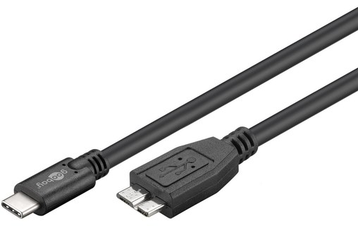 Câble Goobay micro-USB-B vers USB-C 5 Gbit/s - 1 m - Noir