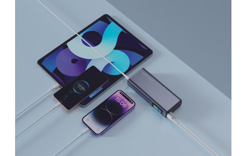 Batterie externe 20 000 mAh 130 W - Revolt PB-420 - Argent