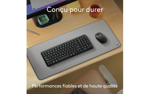 Clavier + Souris sans fil Logitech MK250 Compact - Graphite
