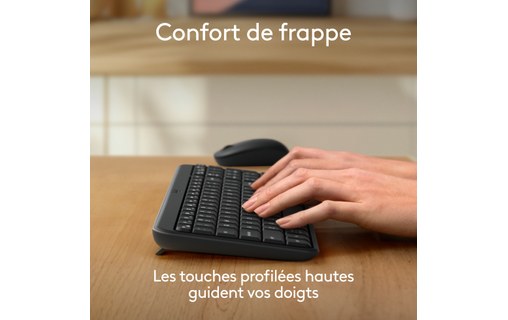 Clavier + Souris sans fil Logitech MK250 Compact - Graphite