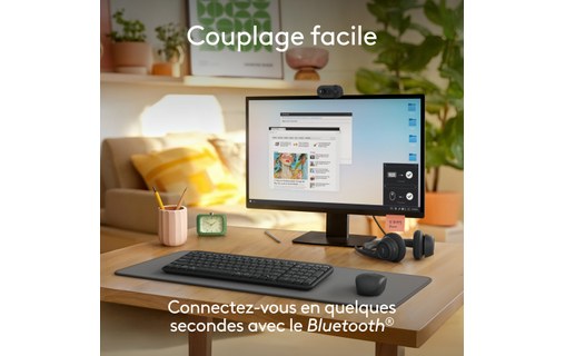 Clavier + Souris sans fil Logitech MK250 Compact - Graphite