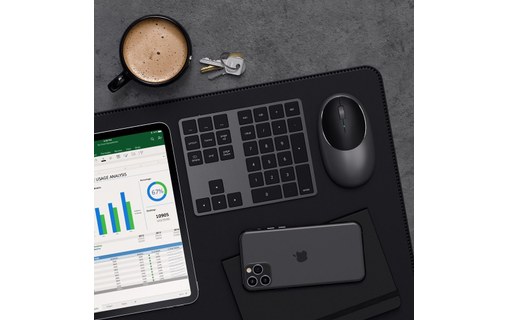 Pavé numérique sans fil Satechi Extended Keypad - Gris sidéral