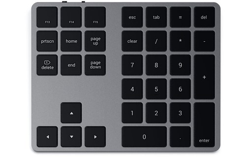 Pavé numérique sans fil Satechi Extended Keypad - Gris sidéral