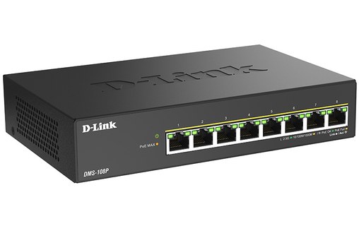 Switch Ethernet D-Link DMS-108P/E 8 ports - 2,5 GbE, PoE