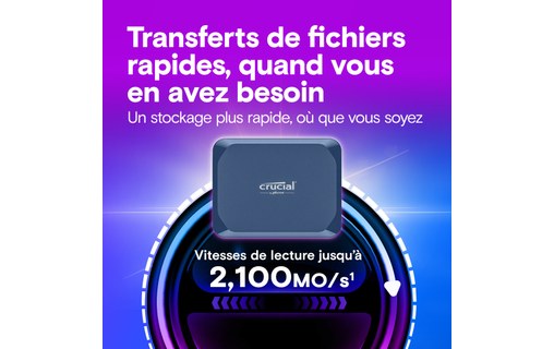 Crucial X10 1 To - Bleu - SSD externe USB-C