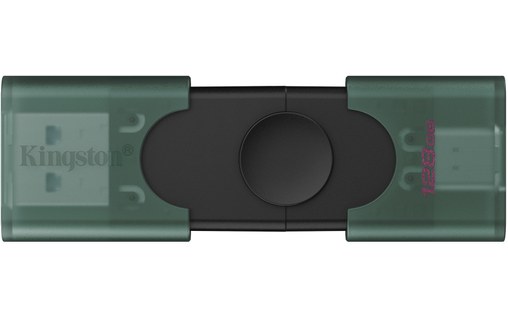 Clé USB-C et USB-A Kingston DataTraveler Duo G2 128 Go - Noir - USB 3.2