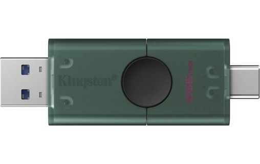 Clé USB-C et USB-A Kingston DataTraveler Duo G2 256 Go - Noir - USB 3.2