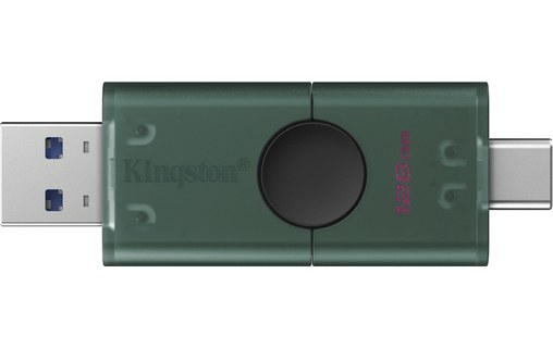 Clé USB-C et USB-A Kingston DataTraveler Duo G2 128 Go - Noir - USB 3.2