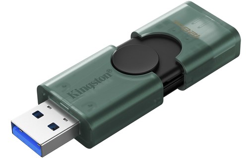 Clé USB-C et USB-A Kingston DataTraveler Duo G2 128 Go - Noir - USB 3.2