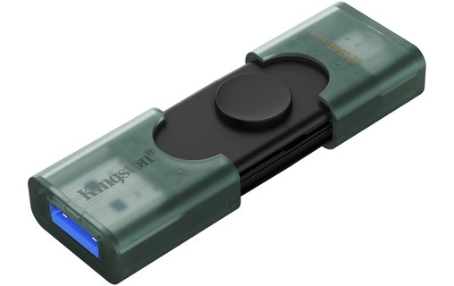 Clé USB-C et USB-A Kingston DataTraveler Duo G2 256 Go - Noir - USB 3.2
