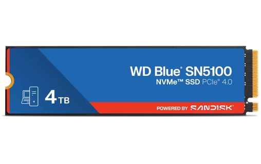 Western Digital WD Blue SN5100 4 To - SSD M.2 2280 NVMe PCIe 4.0 QLC