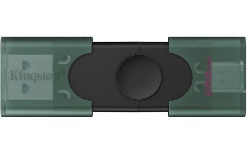 Clé USB-C et USB-A Kingston DataTraveler Duo G2 256 Go - Noir - USB 3.2