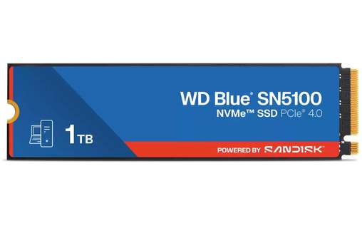 Western Digital WD Blue SN5100 1 To - SSD M.2 2280 NVMe PCIe 4.0 QLC