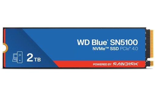 Western Digital WD Blue SN5100 2 To - SSD M.2 2280 NVMe PCIe 4.0 QLC