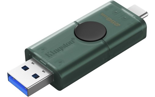 Clé USB-C et USB-A Kingston DataTraveler Duo G2 256 Go - Noir - USB 3.2