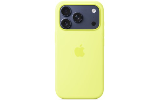 Coque Apple en silicone avec MagSafe pour iPhone 17 Pro - Jaune Fluo