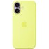 Coque Apple en silicone avec MagSafe pour iPhone 17 - Jaune fluo
