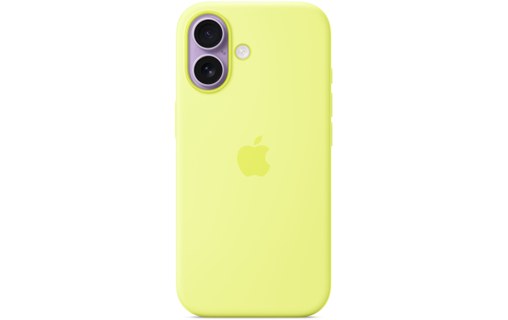 Coque Apple en silicone avec MagSafe pour iPhone 17 - Jaune fluo