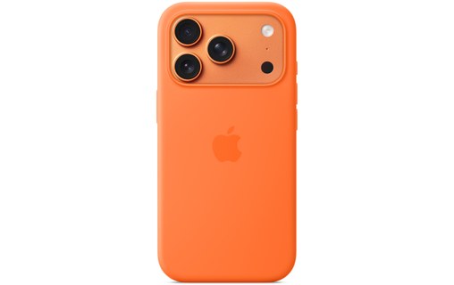Coque Apple en silicone avec MagSafe pour iPhone 17 Pro - Orange