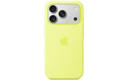 Coque Apple en silicone avec MagSafe pour iPhone 17 Pro - Jaune Fluo