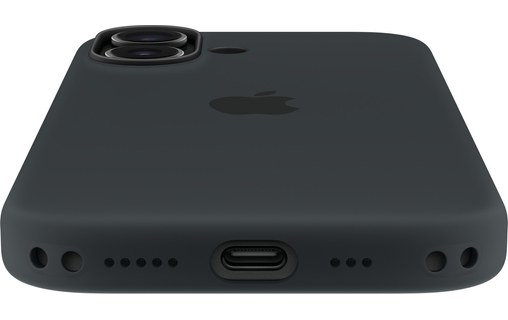 Coque Apple en silicone avec MagSafe pour iPhone 17 - Noire