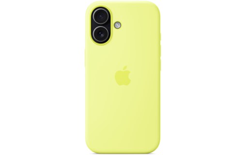 Coque Apple en silicone avec MagSafe pour iPhone 17 - Jaune fluo