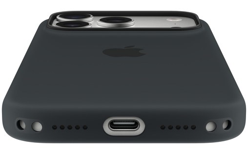 Coque Apple en silicone avec MagSafe pour iPhone 17 Pro - Noire