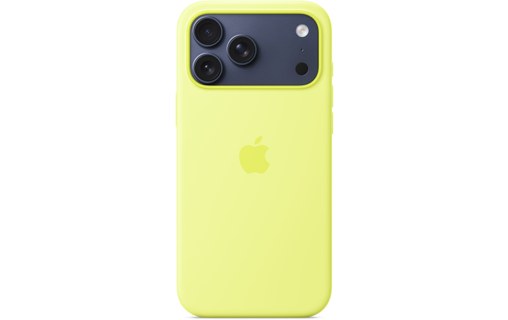 Coque Apple en silicone avec MagSafe pour iPhone 17 Pro Max - Jaune Fluo