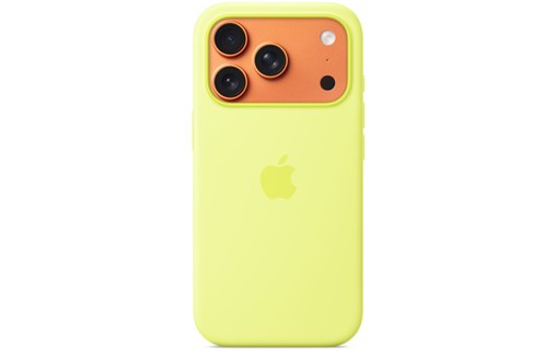 Coque Apple en silicone avec MagSafe pour iPhone 17 Pro - Jaune Fluo