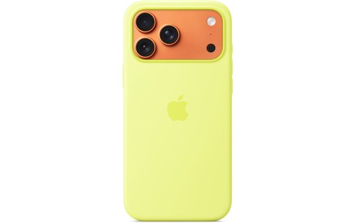 Coque Apple en silicone avec MagSafe pour iPhone 17 Pro Max - Jaune Fluo