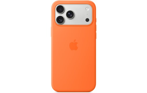 Coque Apple en silicone avec MagSafe pour iPhone 17 Pro Max - Orange
