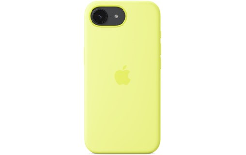 Coque Apple en silicone pour iPhone 16e - Jaune fluo