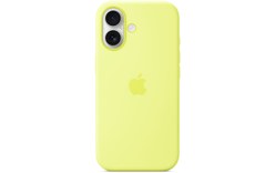 Coque Apple en silicone avec MagSafe pour iPhone 17 - Jaune fluo