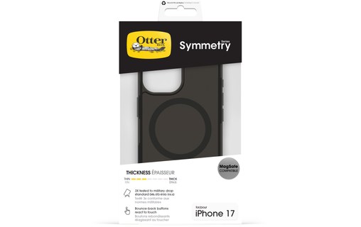 Coque MagSafe pour iPhone 17 - OtterBox Symmetry - Black Mist