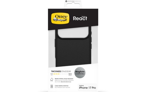 Coque MagSafe pour iPhone 17 Pro - OtterBox React - Noire